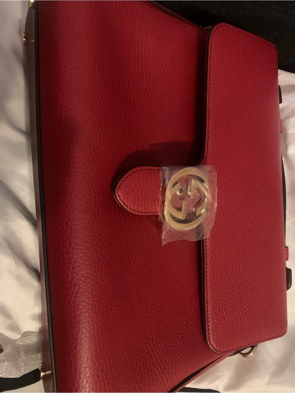 Gucci Interlocking G Top Handle Medium Dollar...